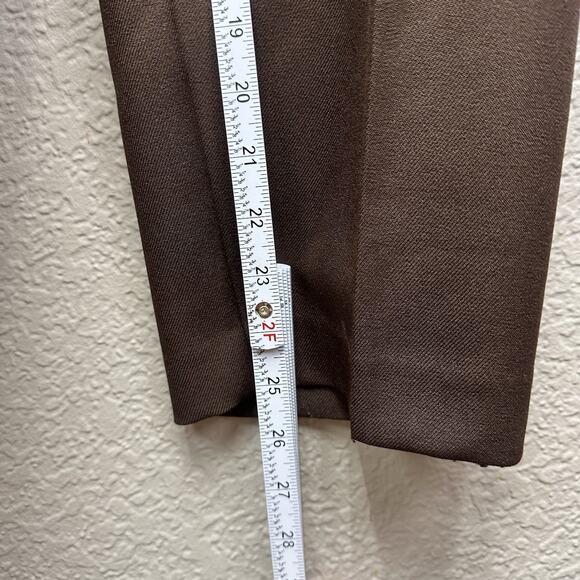 Alfred Dunner Dress Pants Womens Sz Petites 10 Brown Pull on Stretch 2 Pockets - Picture 11 of 12